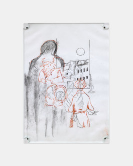 Untitled (from the series BB-Daumier), 2016/17 Coal, ink, pencil on tracing paper 2017 30 × 21 cm 